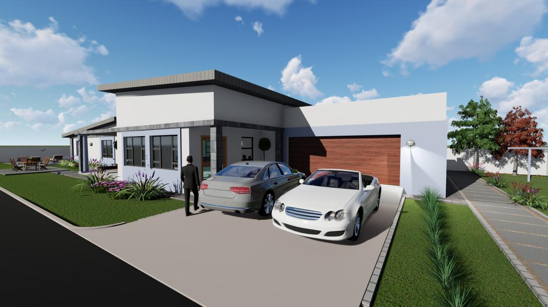 Mono-Pitched Modern Home, Polokwane